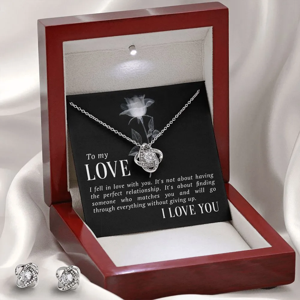 Soulmate Love Knot Jewelry Set-I fell in love with you