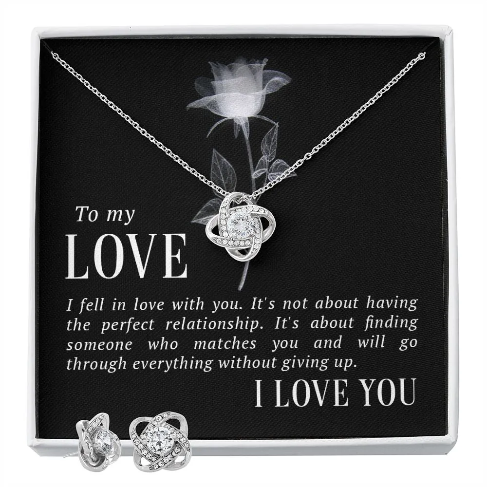 Soulmate Love Knot Jewelry Set-I fell in love with you