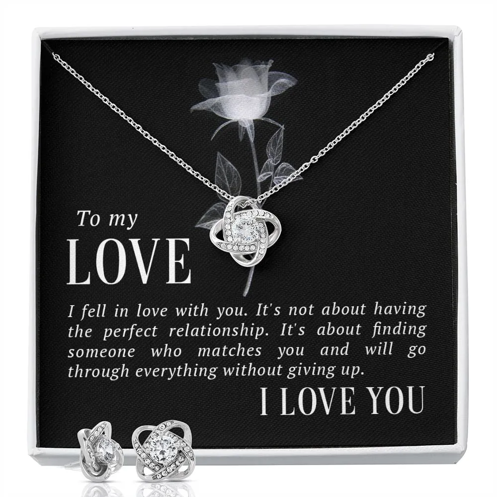 Soulmate Love Knot Jewelry Set-I fell in love with you