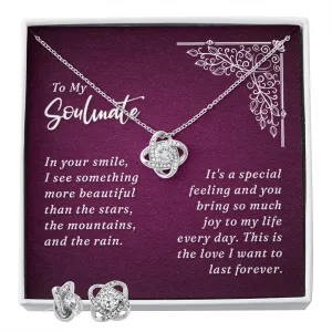 Soulmate Love Knot Jewelry Set-In your smile