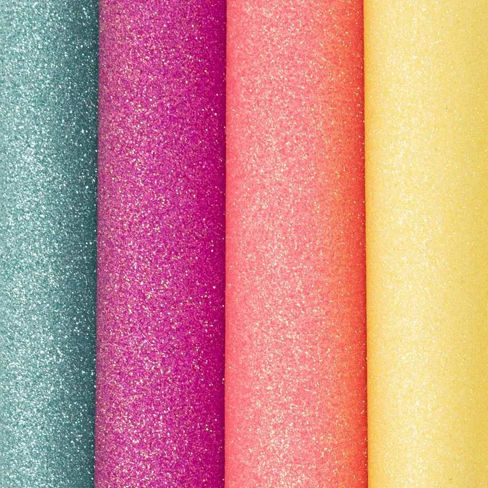 Spring Rainbow Solid Glitter Felt Collection