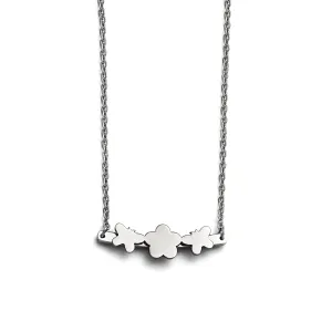 Stainless Steel Butterfly Flower Necklace