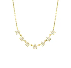 Station Star 0.37ctw Lab Grown Diamonds Necklace <br> NL-00696WHT