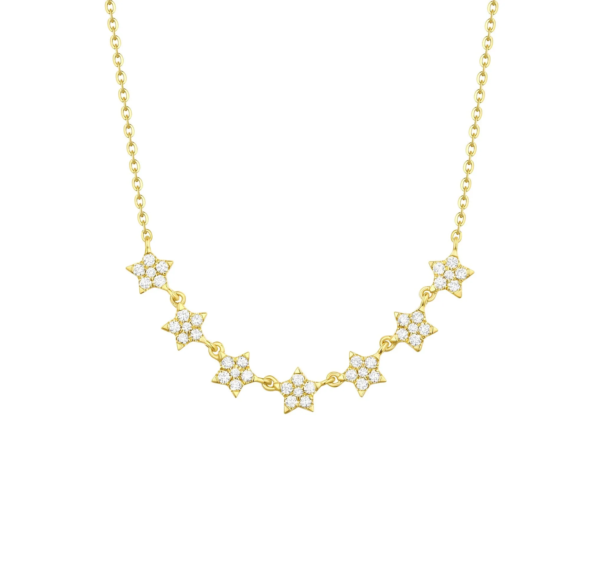 Station Star 0.37ctw Lab Grown Diamonds Necklace <br> NL-00696WHT