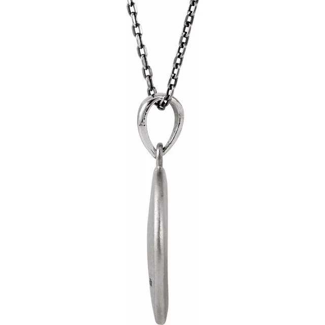 Sterling Silver .005 CTW Diamond Initial S 18" Necklace