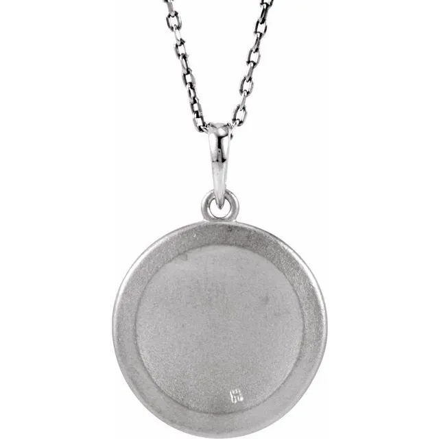 Sterling Silver .005 CTW Diamond Initial S 18" Necklace