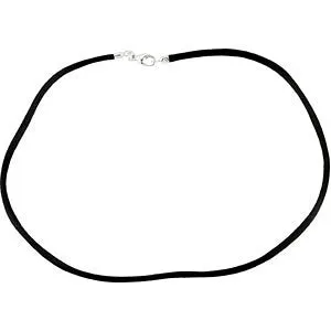 Sterling Silver 2.25mm Black Silk Cord