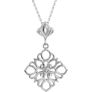 Sterling Silver Decorative 18" Necklace
