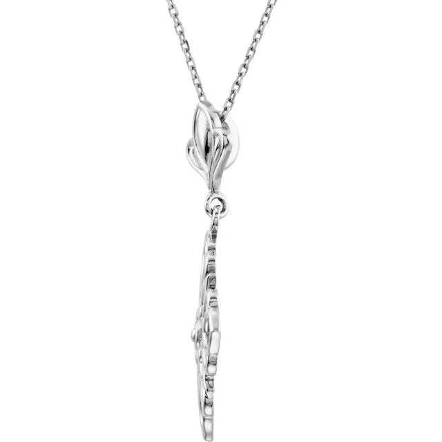 Sterling Silver Decorative 18" Necklace