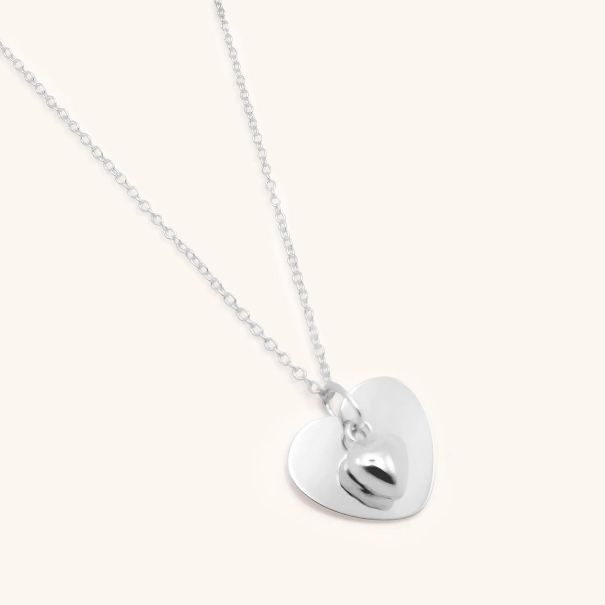 Sterling Silver Lydia Heart Fine Chain Necklace