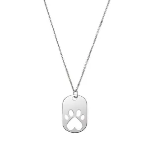Sterling Silver Our Cause for Paws™ Dog Tag 18" Necklace