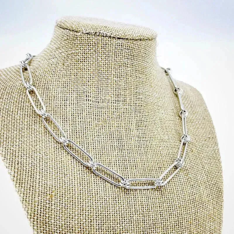 Sterling Silver Oval Link Necklace