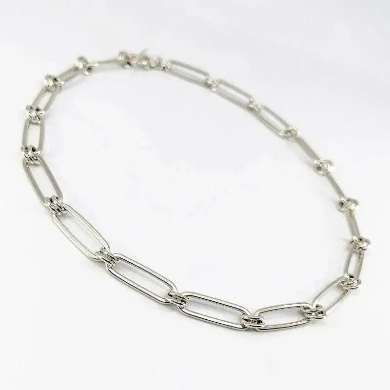 Sterling Silver Oval Link Necklace