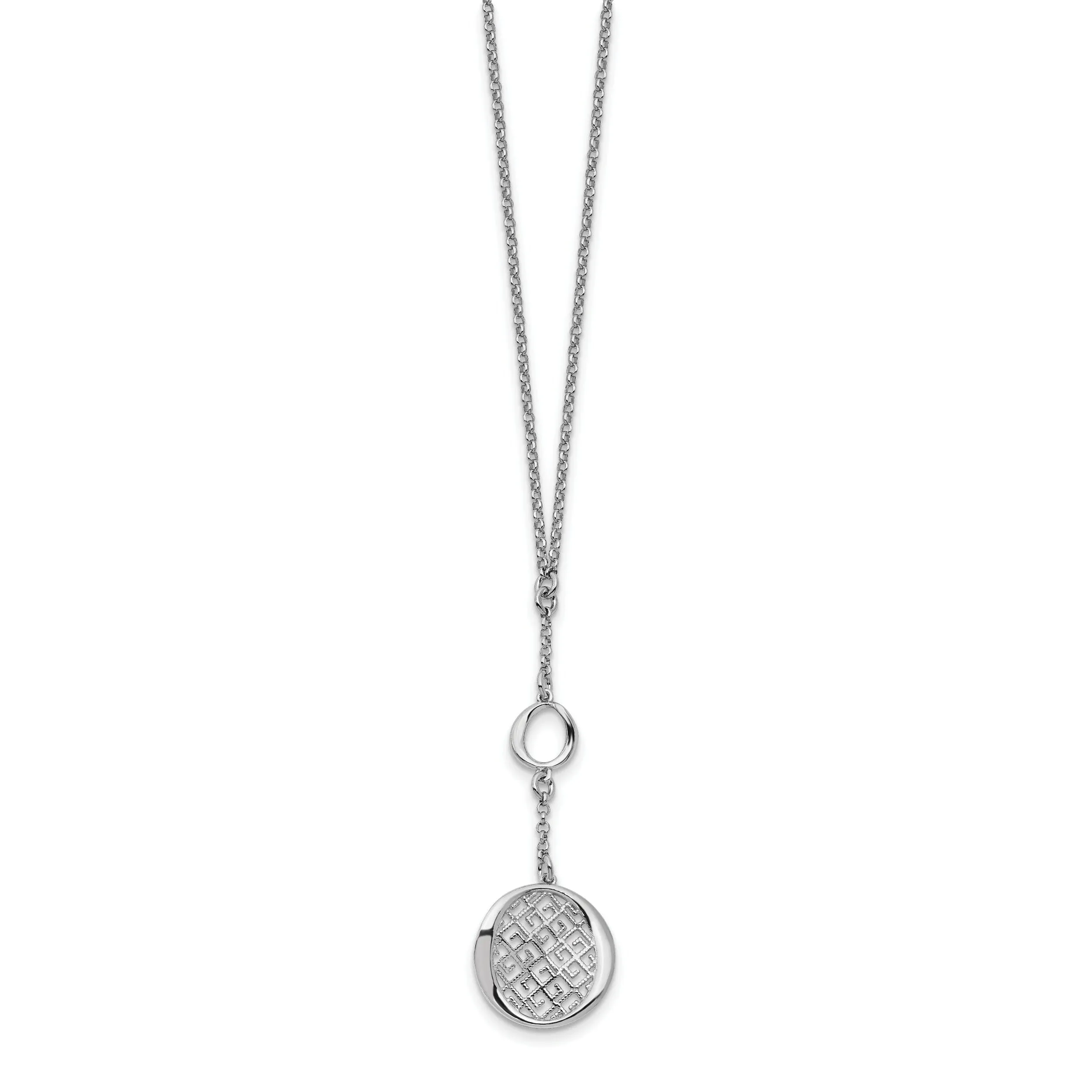 Sterling Silver Rhodium Filigree Necklace
