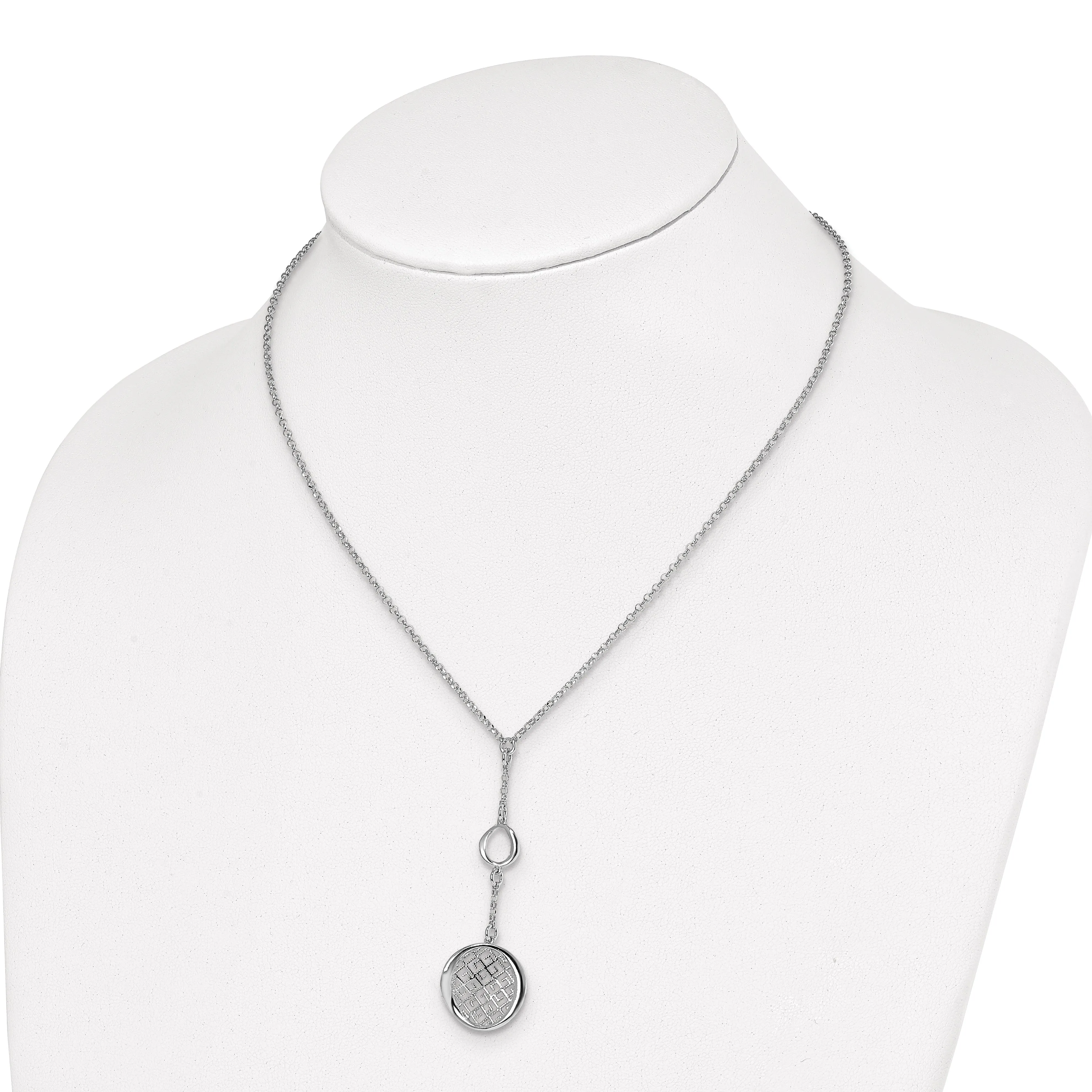 Sterling Silver Rhodium Filigree Necklace