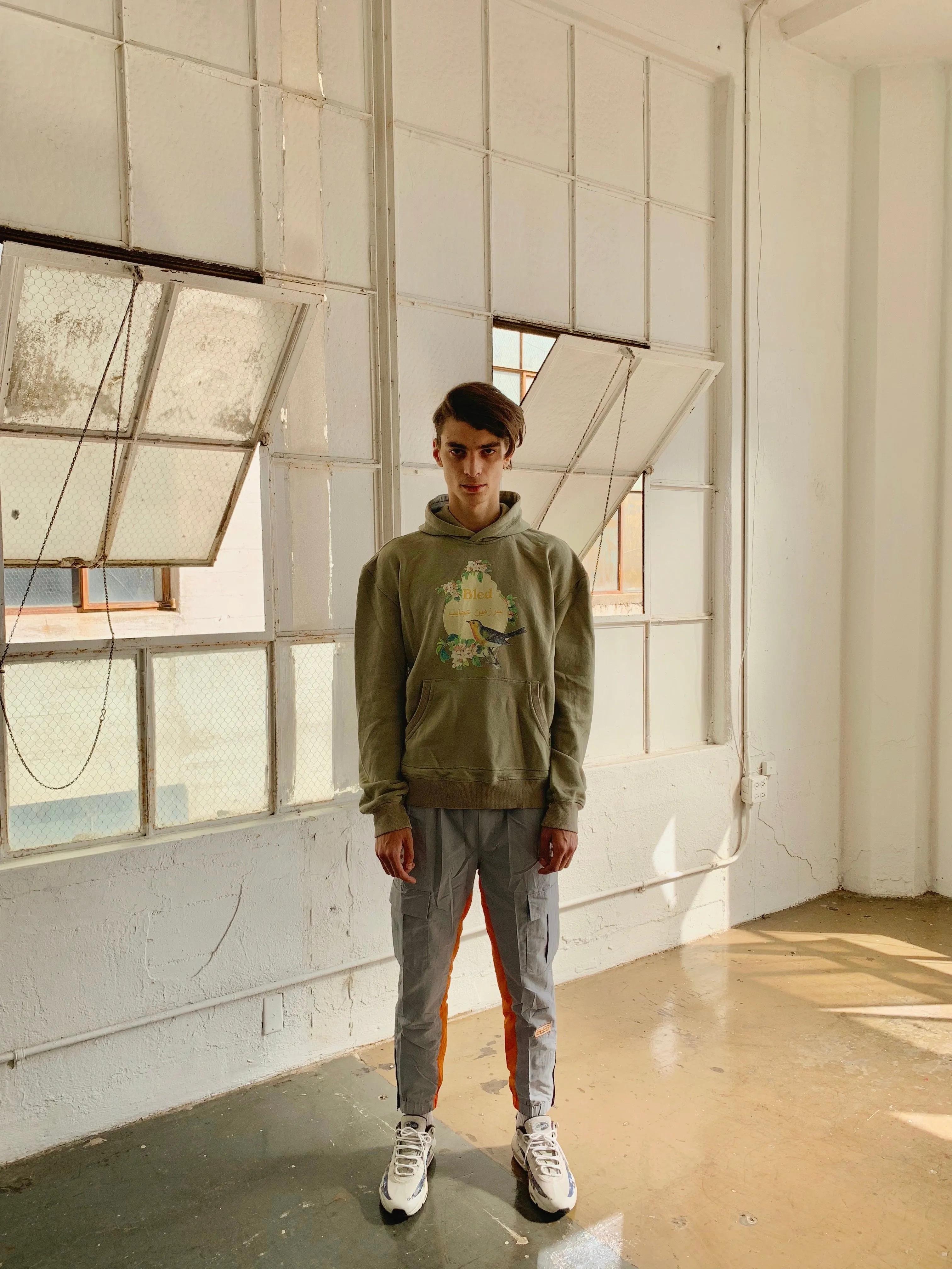 Stonewashed Farsi Wonderland Hoodie - Olive