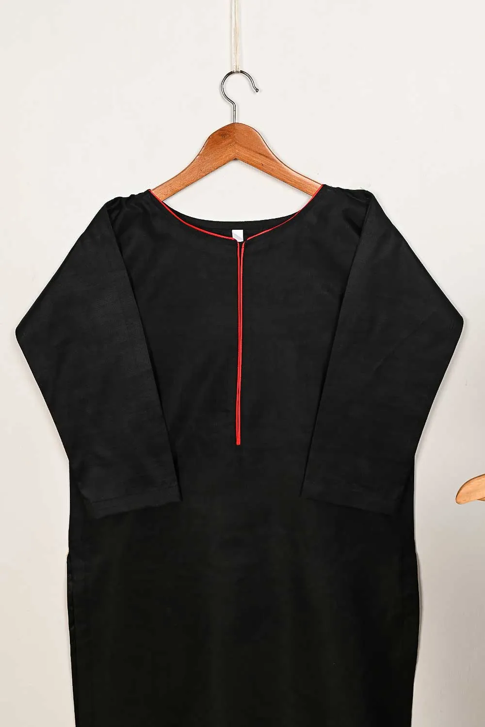 STP-163A-Black - 2Pc Soft Pc Cotton Dress With Soft Pc Cotton Trouser
