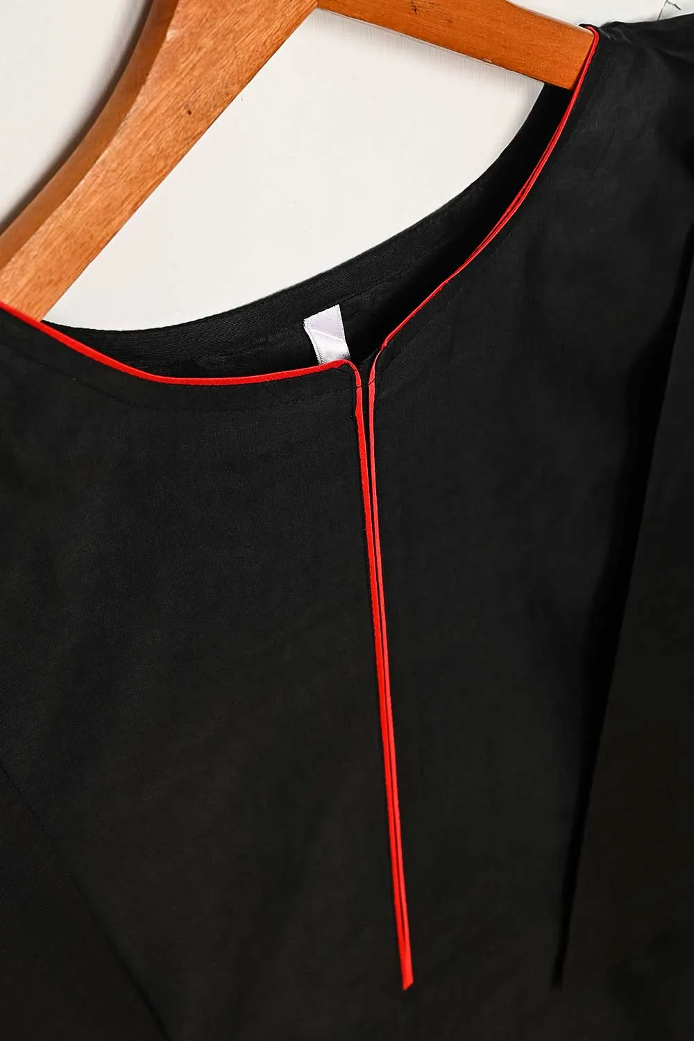 STP-163A-Black - 2Pc Soft Pc Cotton Dress With Soft Pc Cotton Trouser