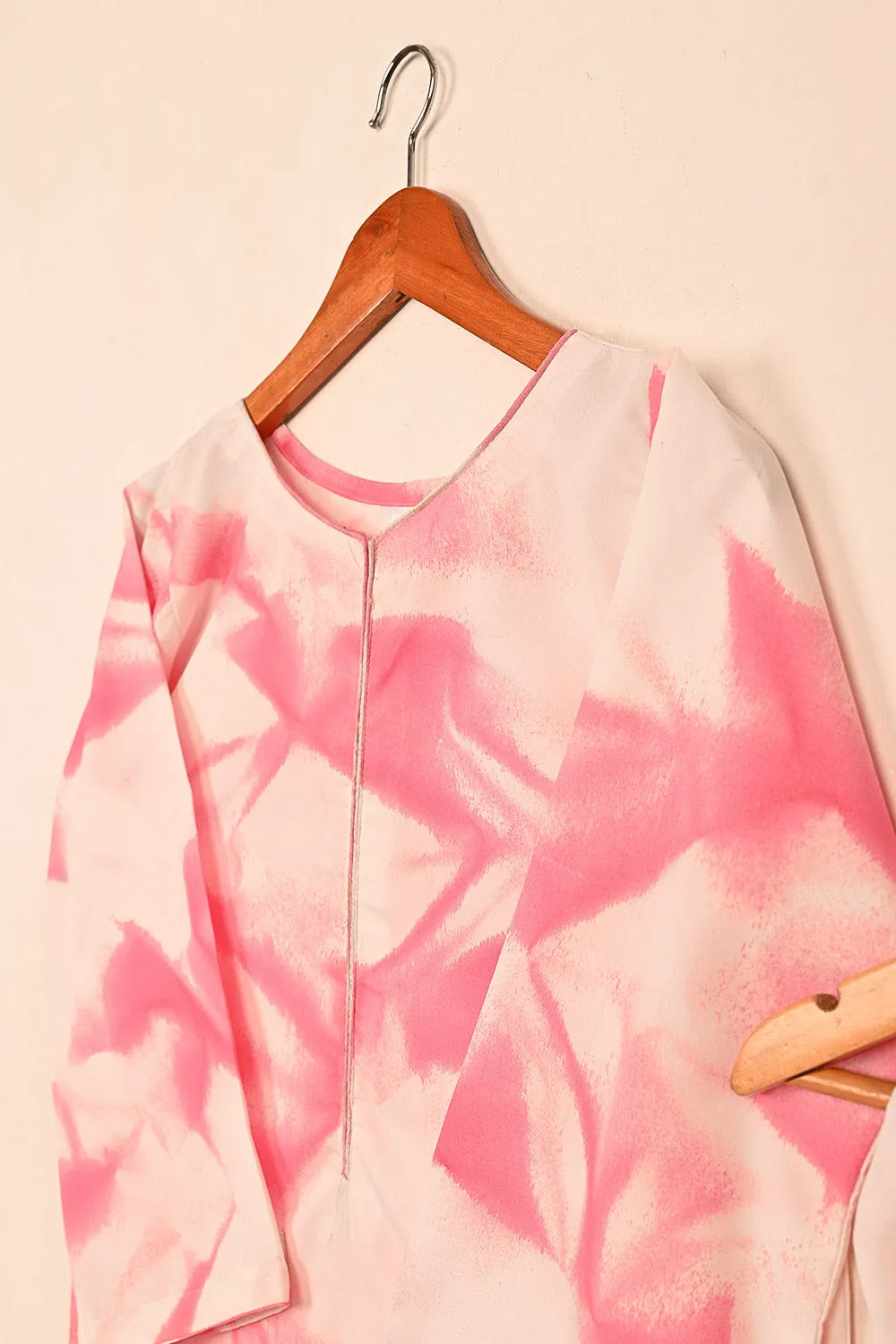 STP-206G-Pink - 2Pc Ready to Wear Spray Contoured Co-Ord Set