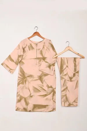 STP-206I-Peachy Pink - 2Pc Ready to Wear Spray Contoured Co-Ord Set