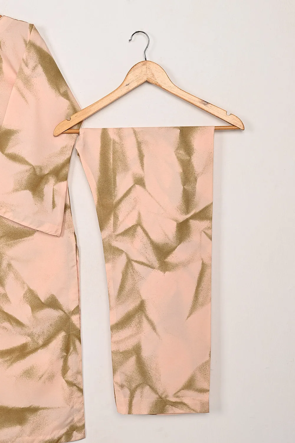 STP-206I-Peachy Pink - 2Pc Ready to Wear Spray Contoured Co-Ord Set