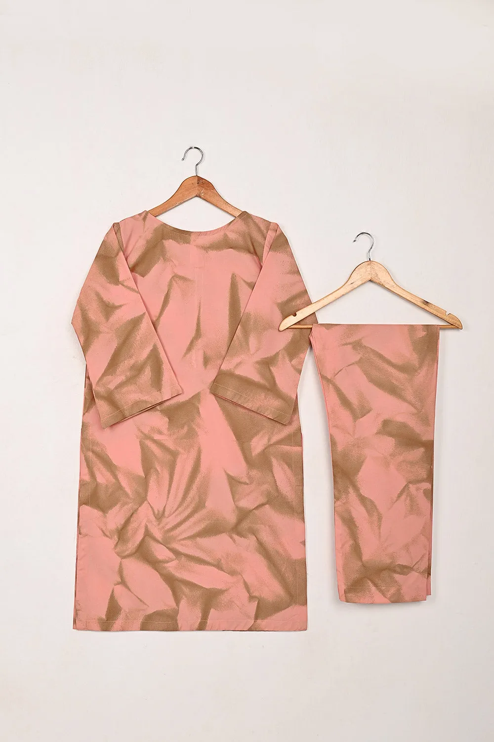 STP-206J-Tea Pink - 2Pc Ready to Wear Spray Contoured Co-Ord Set