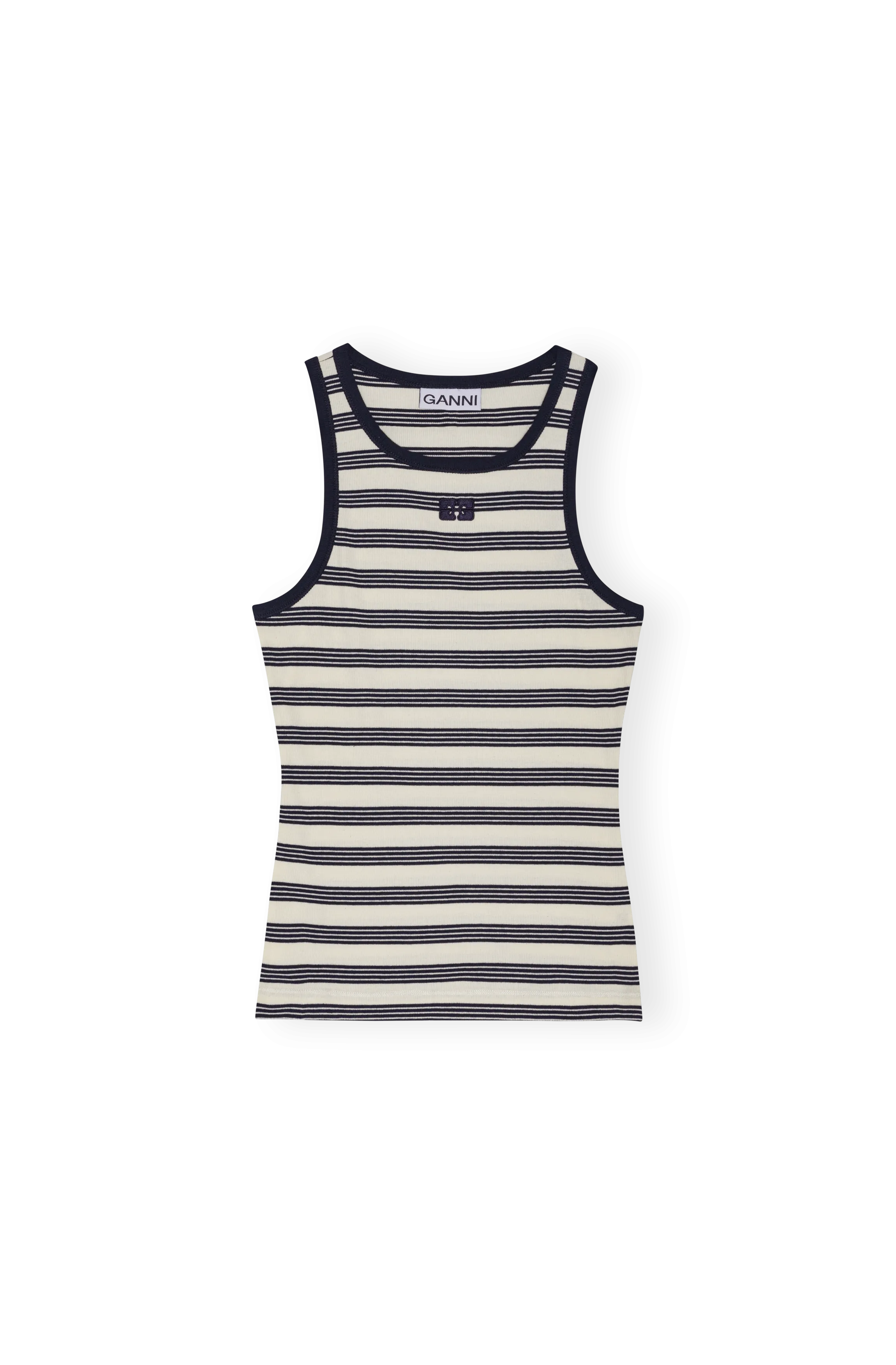 Striped Soft Cotton Rib Tank Top