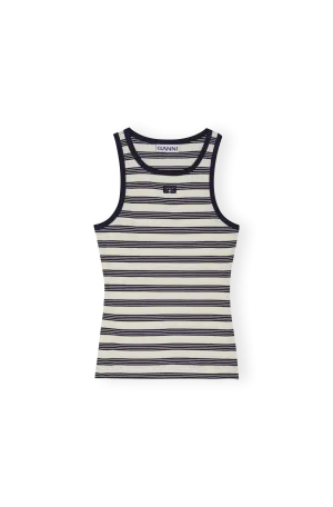 Striped Soft Cotton Rib Tank Top