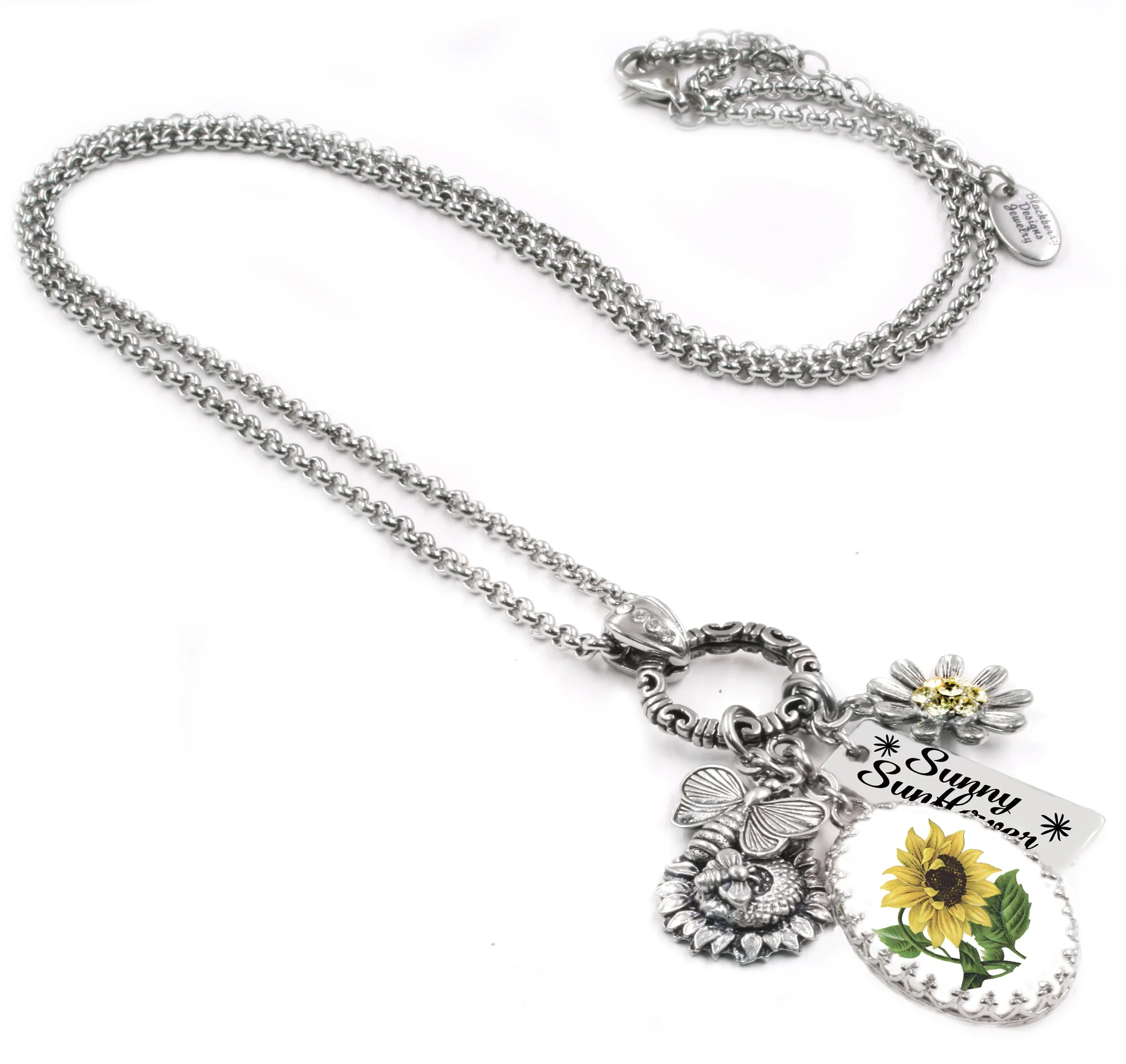 Sunflower Charm Necklace