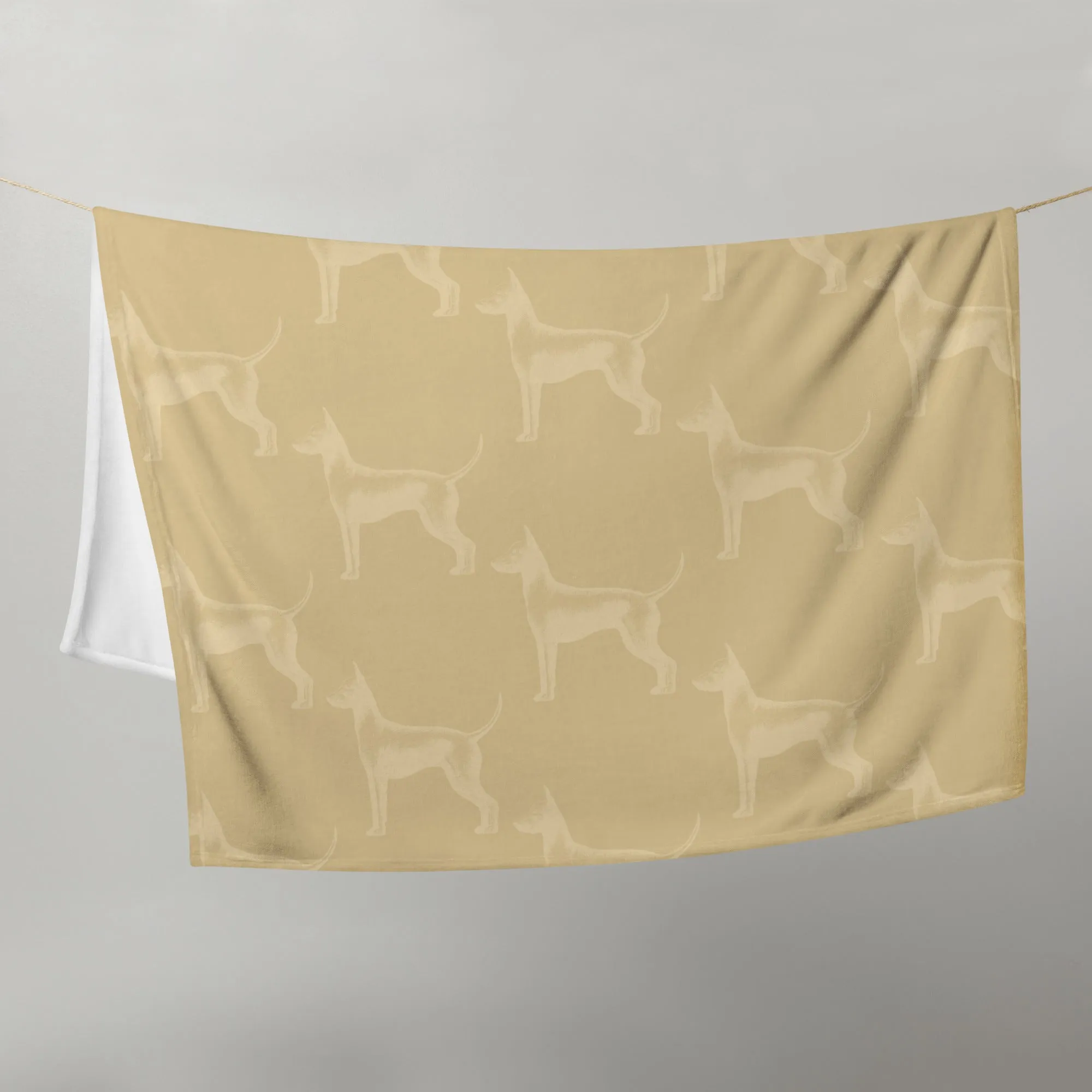 Tan Dog Lovers Throw Blanket