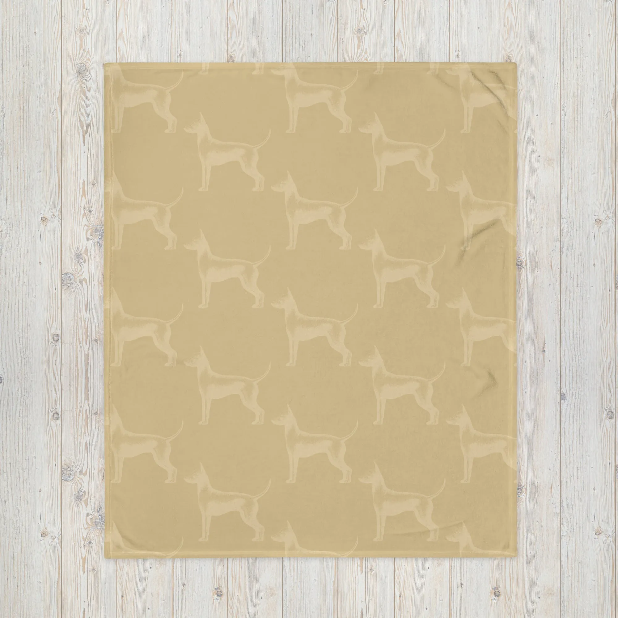 Tan Dog Lovers Throw Blanket