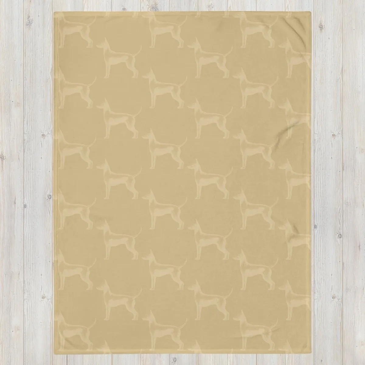 Tan Dog Lovers Throw Blanket