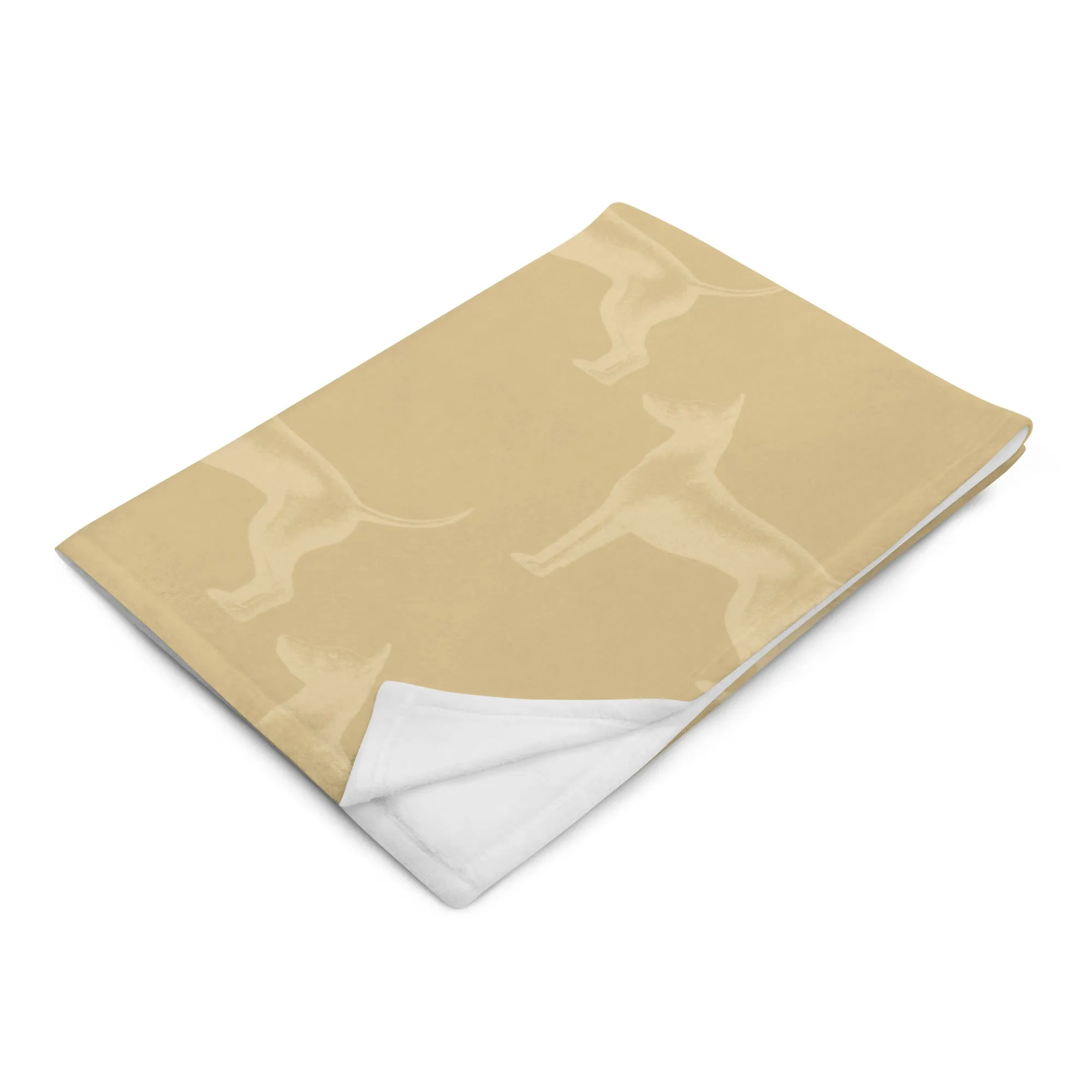 Tan Dog Lovers Throw Blanket