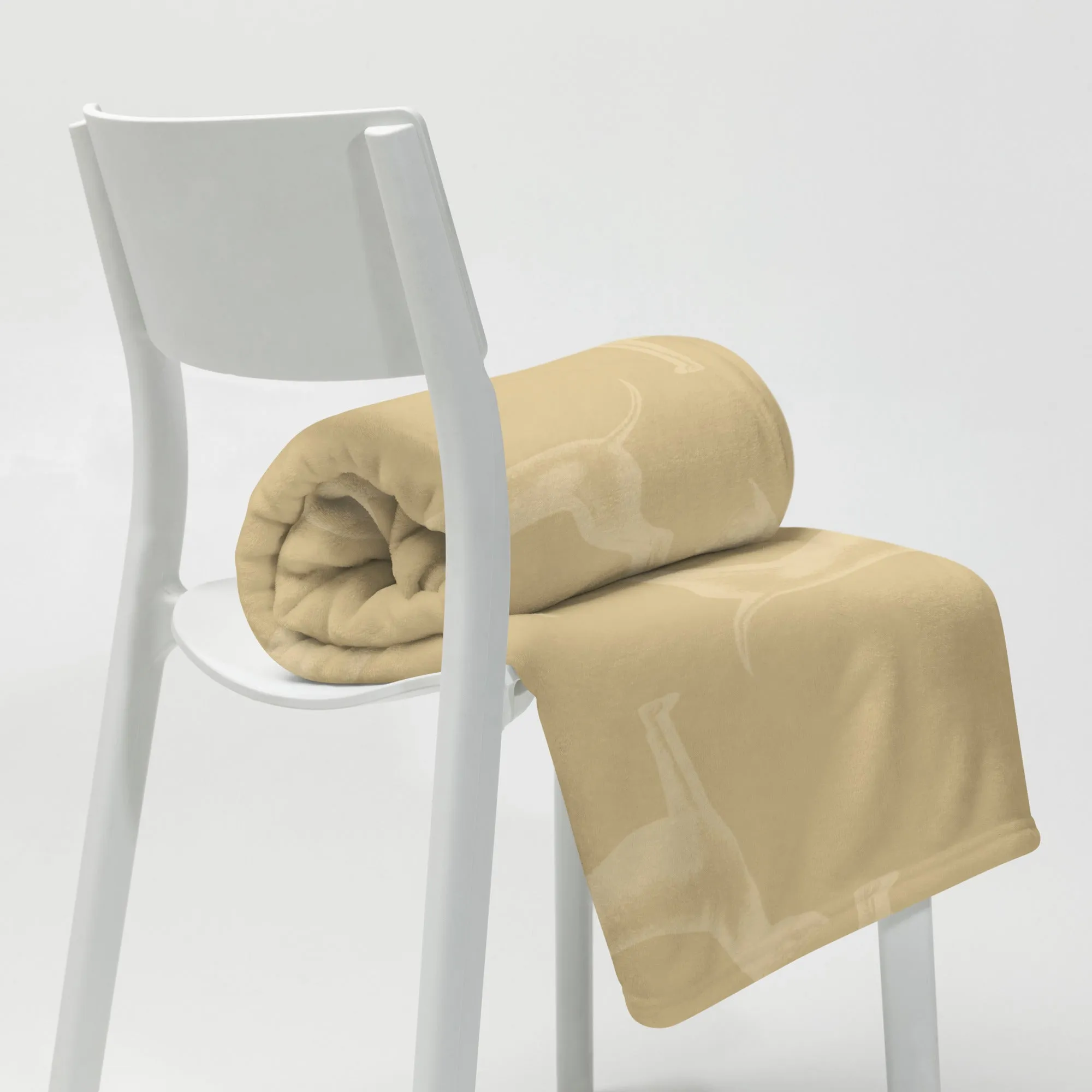 Tan Dog Lovers Throw Blanket