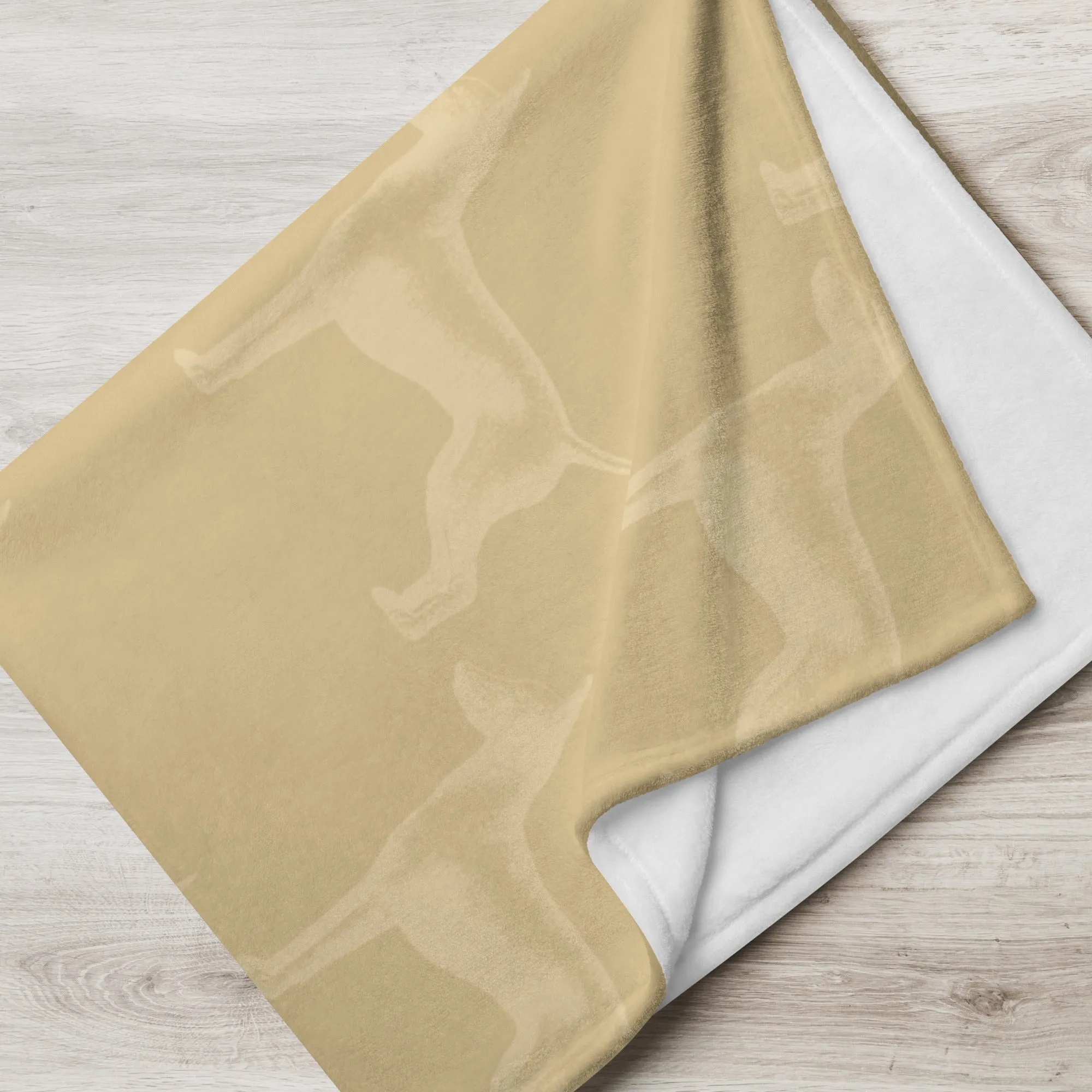 Tan Dog Lovers Throw Blanket