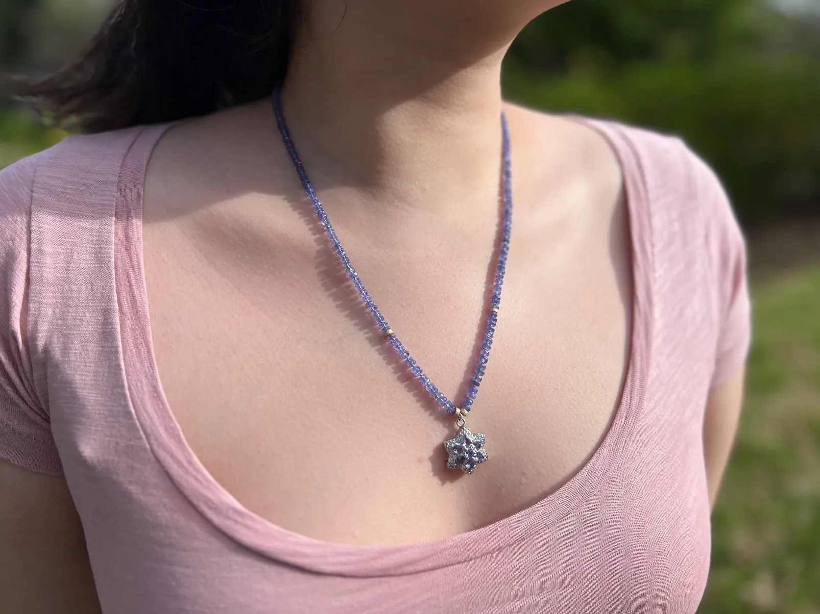 Tanzanite Necklace with Tanzanite Pendant