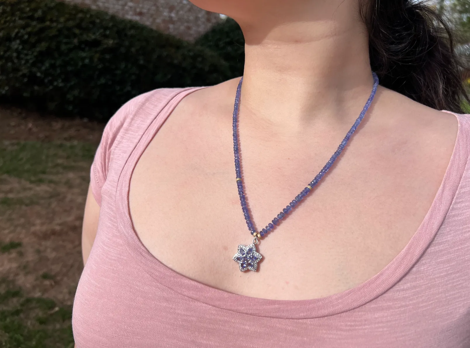 Tanzanite Necklace with Tanzanite Pendant