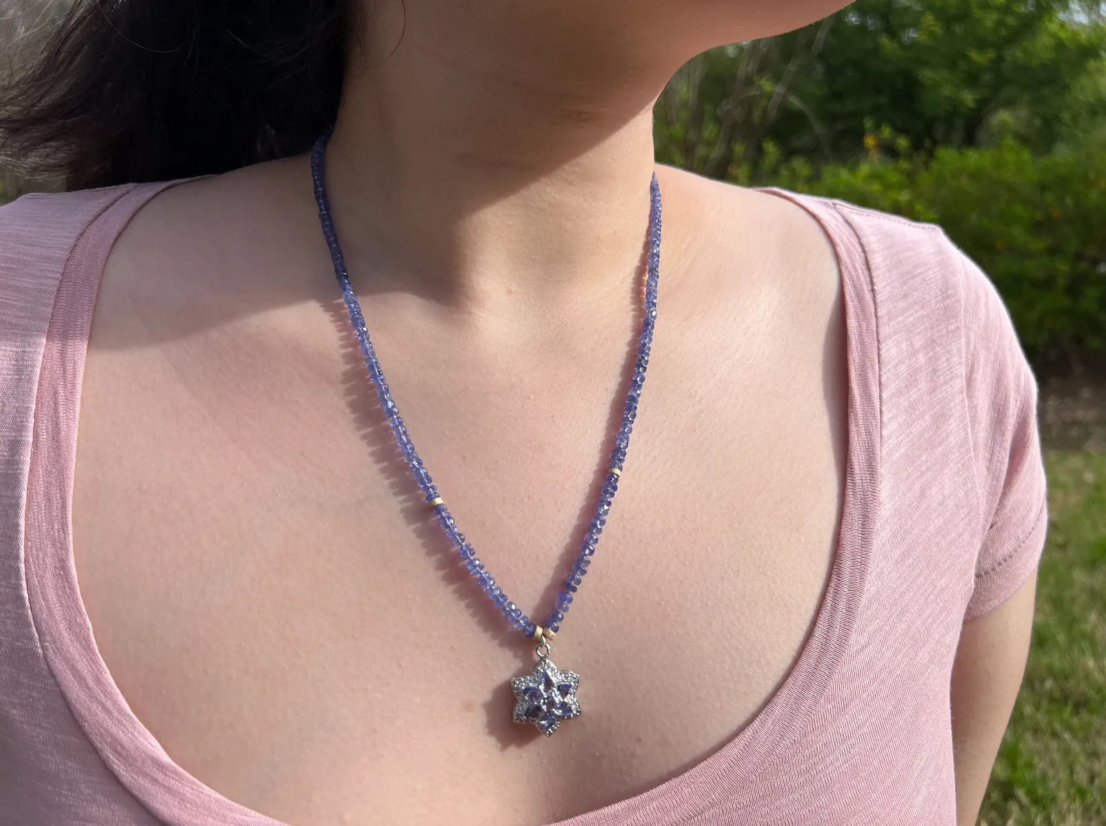 Tanzanite Necklace with Tanzanite Pendant