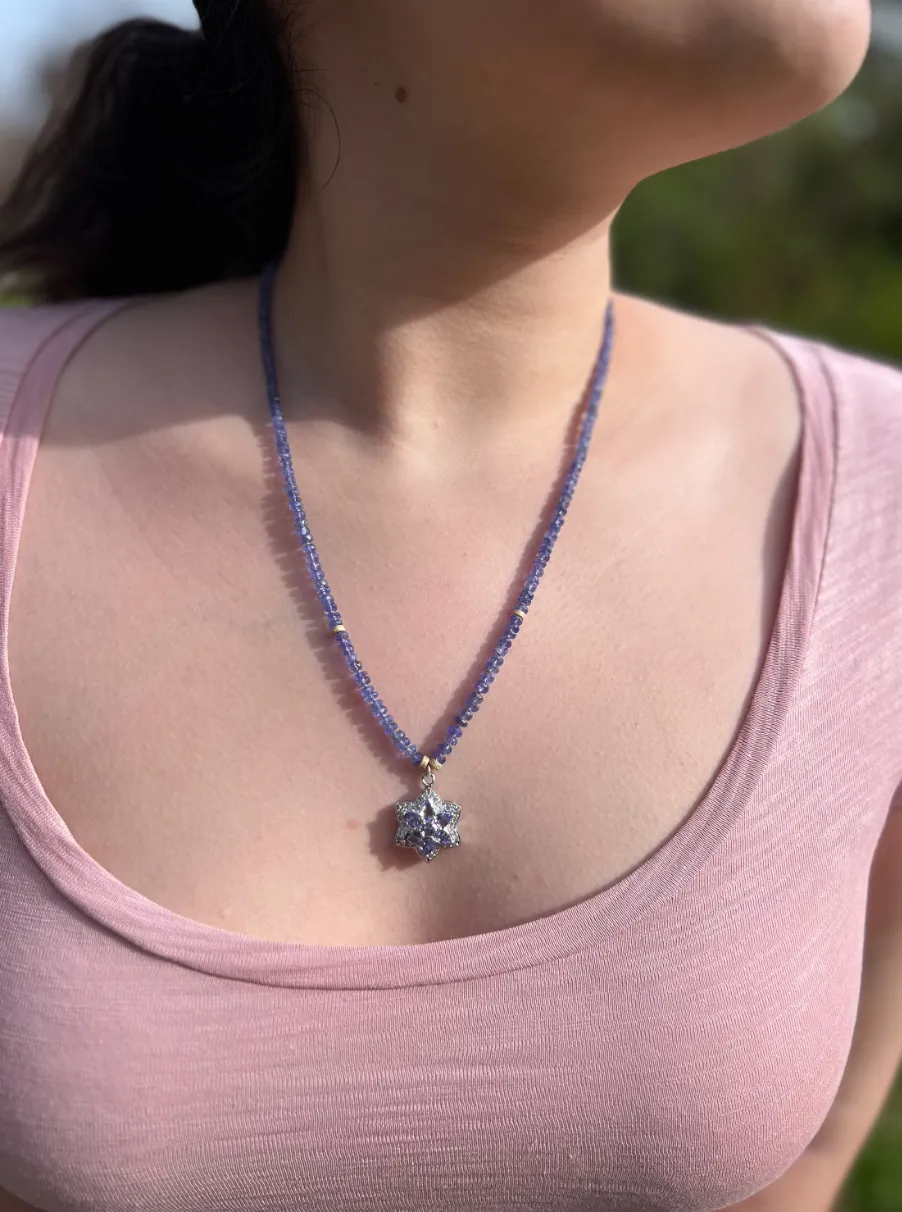 Tanzanite Necklace with Tanzanite Pendant