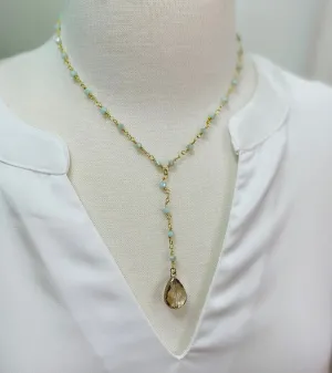 Teal Beaded Necklace