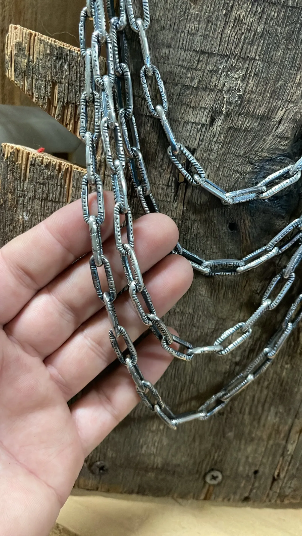 Textured Paper Clip Chains