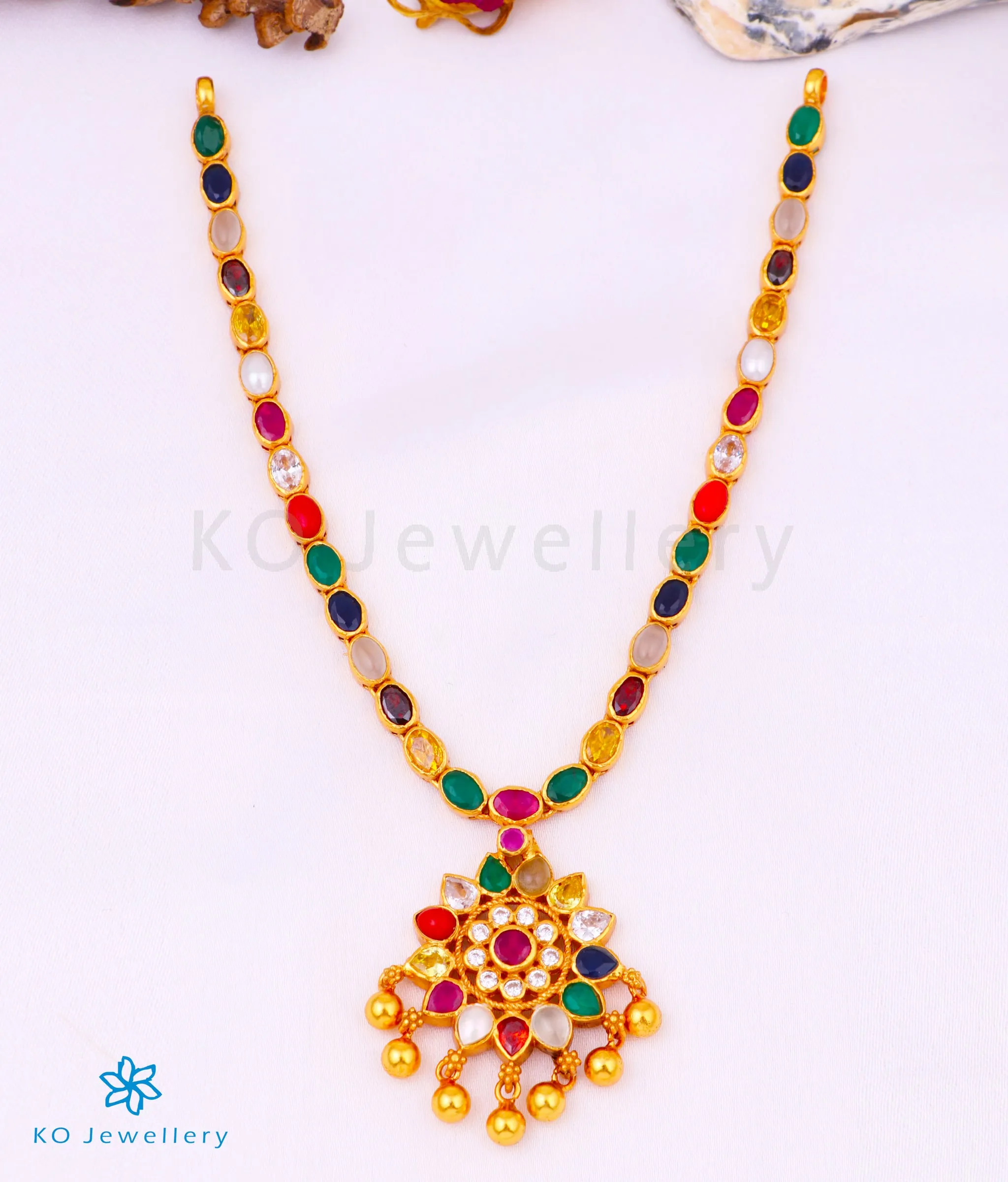 The Kannaki Silver Navarathna Necklace
