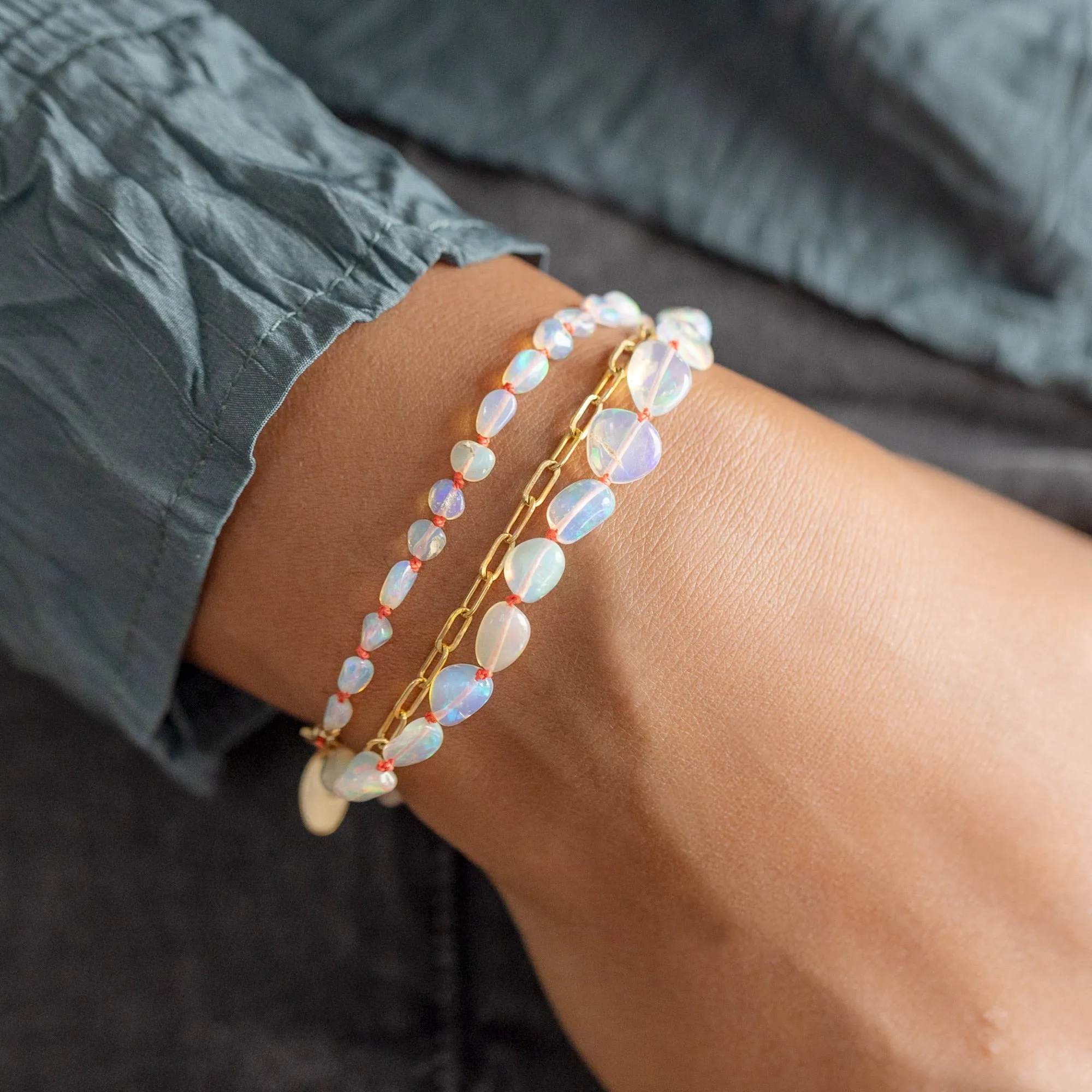 The Knotted Opal Bracelet | Gold Filled
