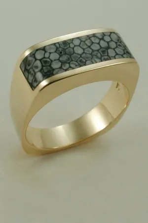 The Original Stingray Coral in 18kt Gold Band