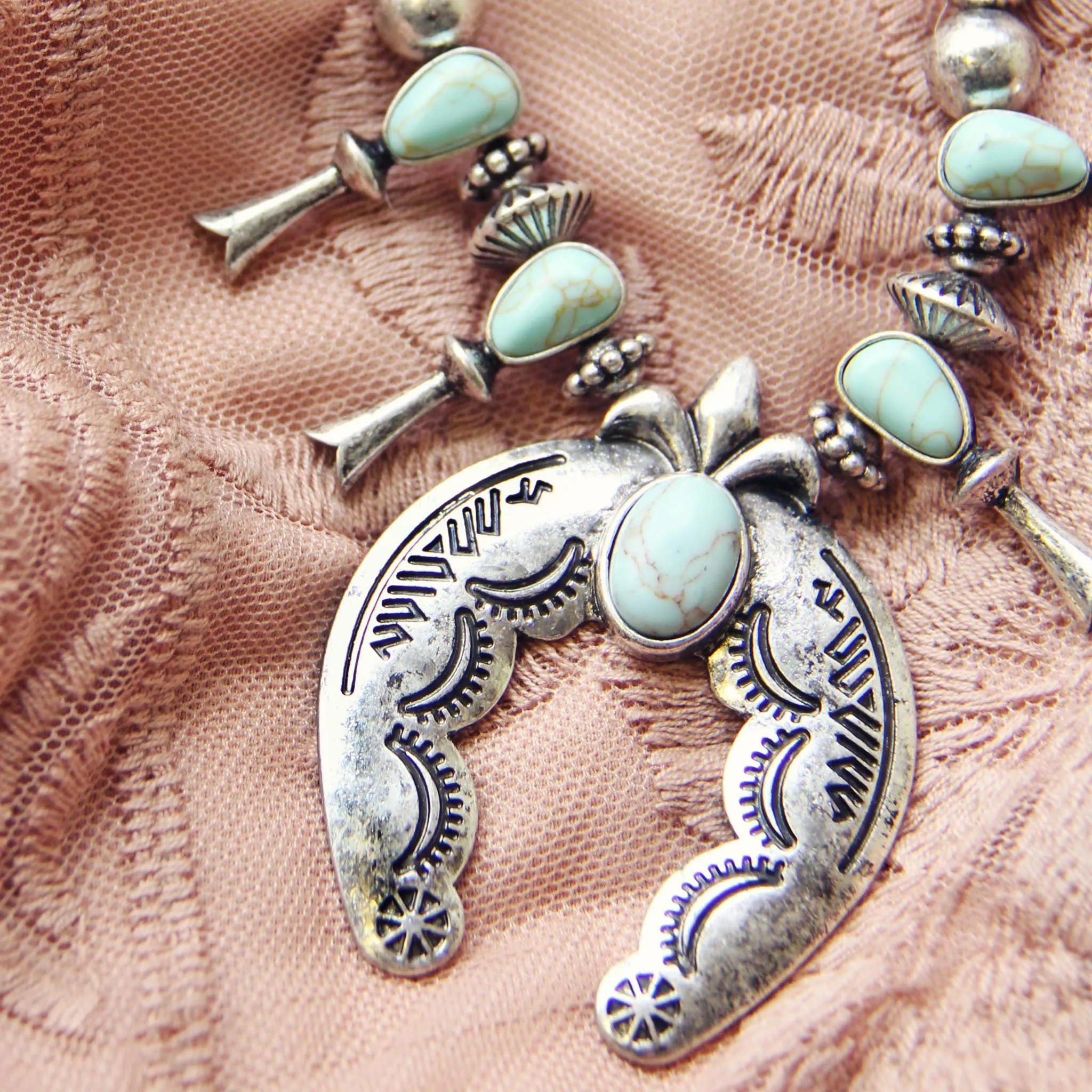 The Squash Blossom Necklace in Sky