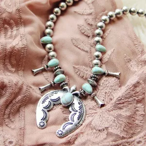 The Squash Blossom Necklace in Sky