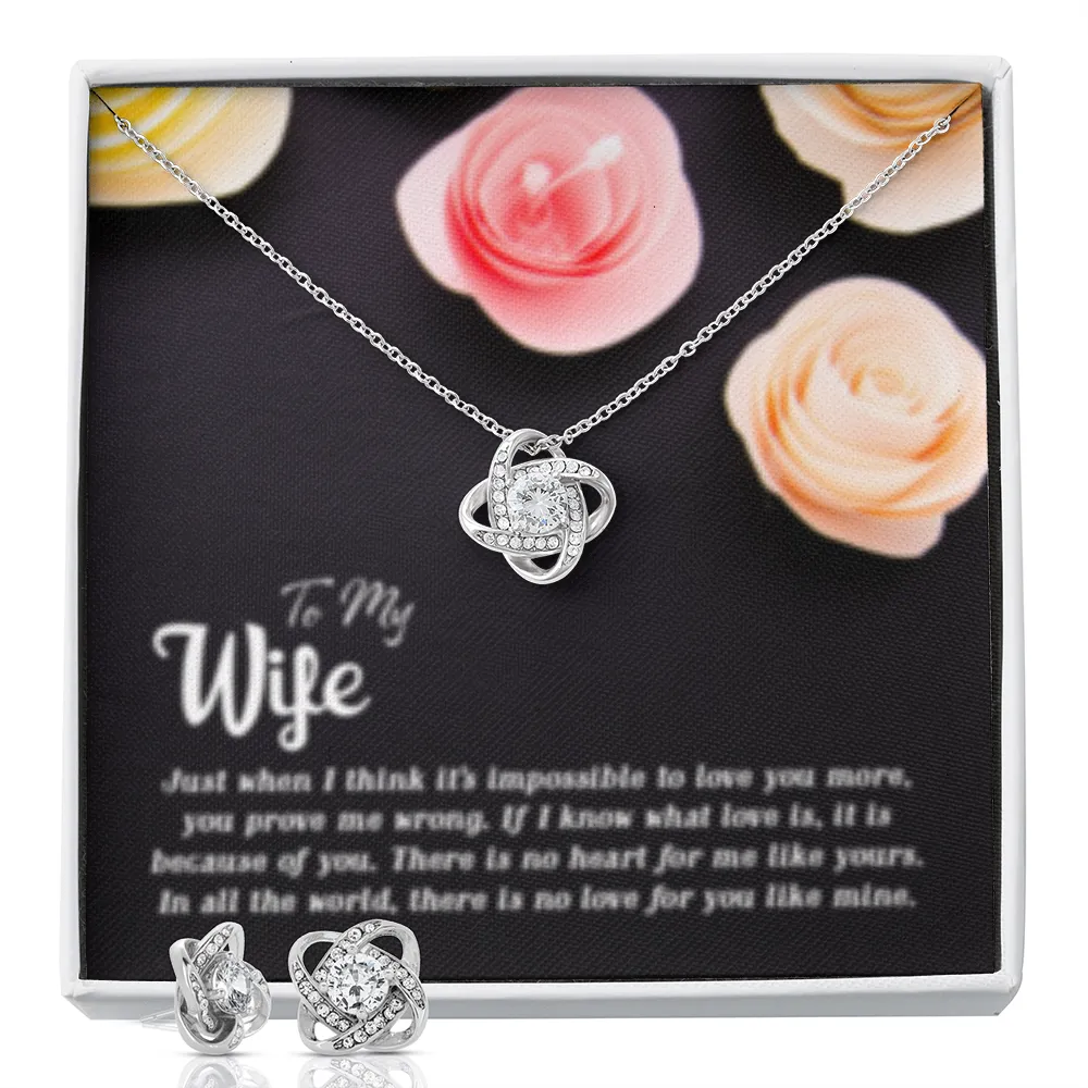 There’s no love for you like mine-Love Knot Jewelry Set for Wife