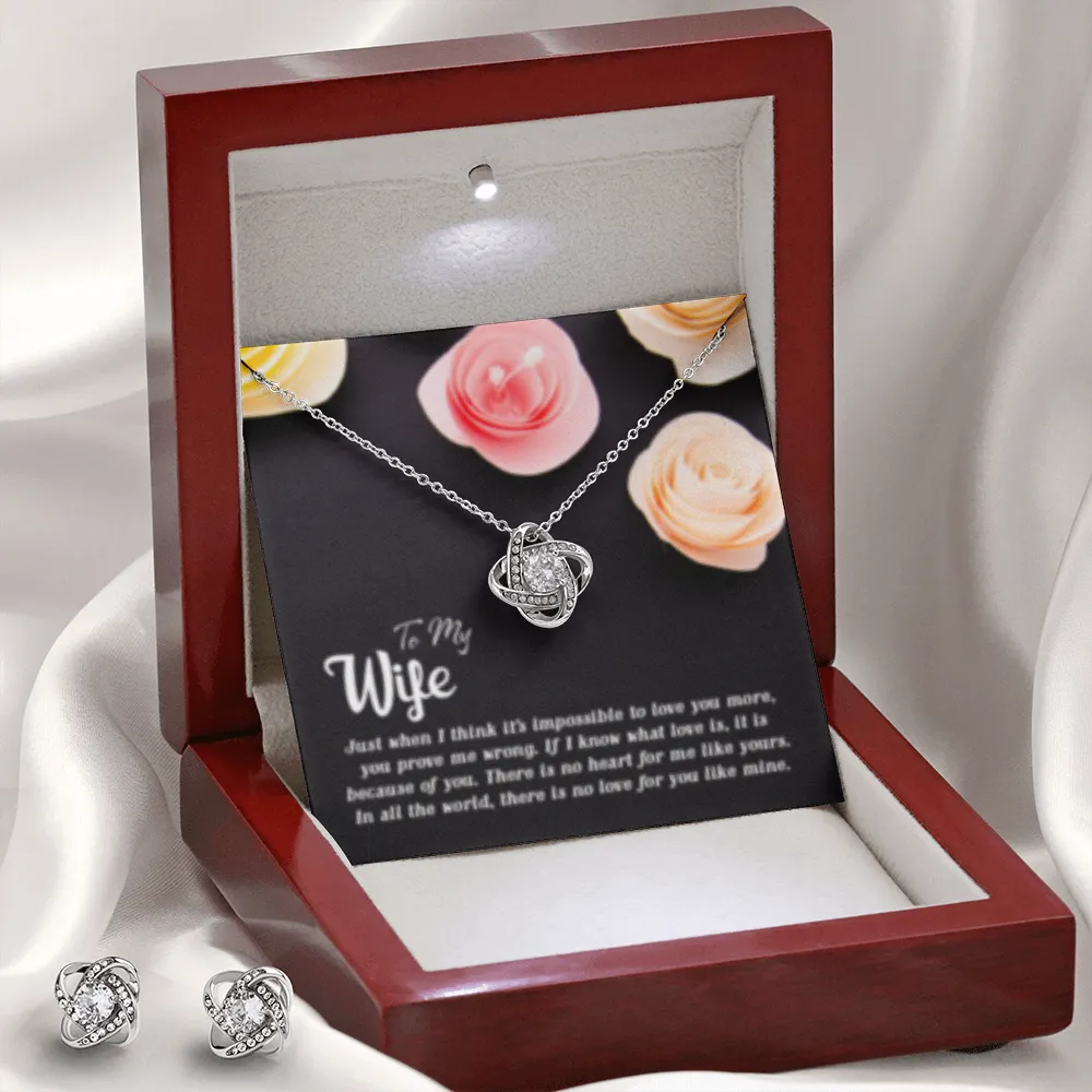 There’s no love for you like mine-Love Knot Jewelry Set for Wife
