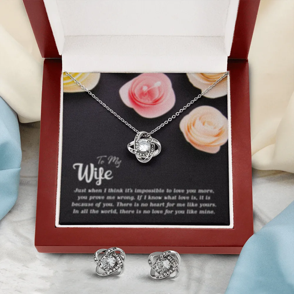 There’s no love for you like mine-Love Knot Jewelry Set for Wife