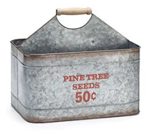 Tin Pine Tree Seeds Caddy